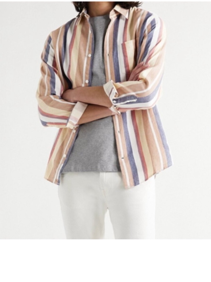 Nn07 Errico Striped Linen And Cotton-Blend Shirt - New